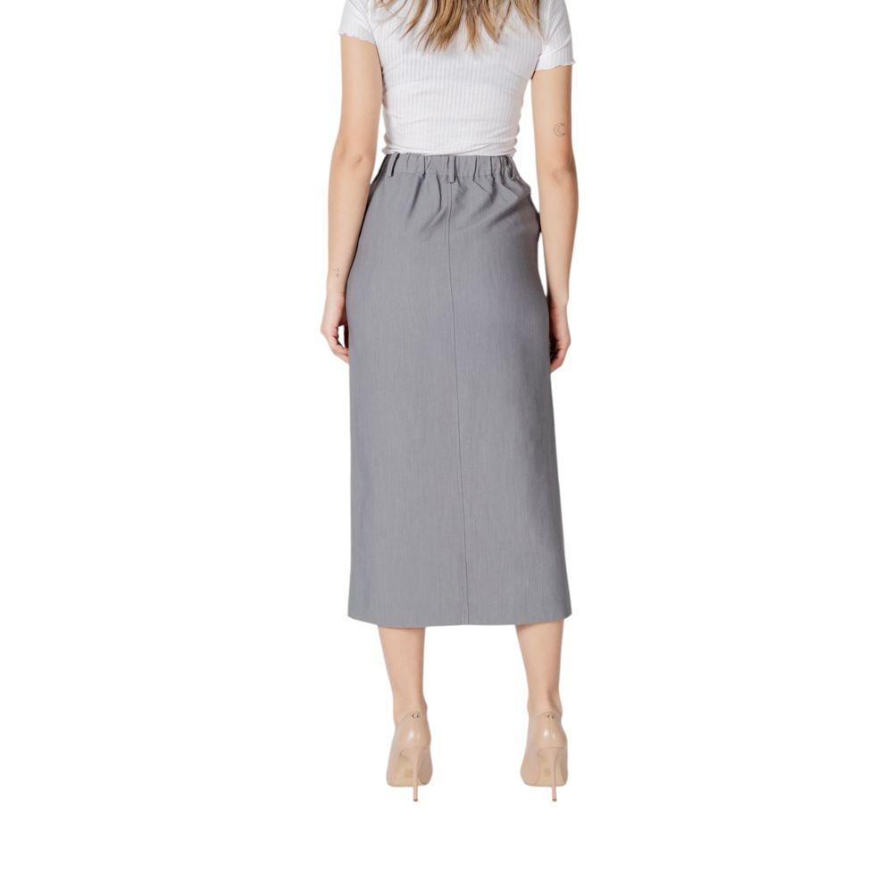 ICHI IHSARLA SK 20121418 Women's Midi Skirt - Gray