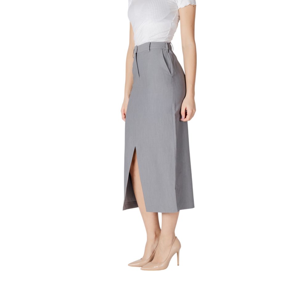 ICHI IHSARLA SK 20121418 Women's Midi Skirt - Gray