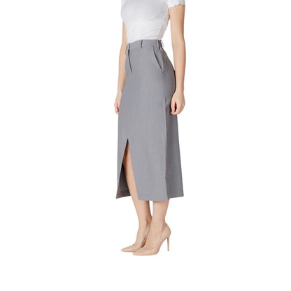 ICHI IHSARLA SK 20121418 Women's Midi Skirt - Gray