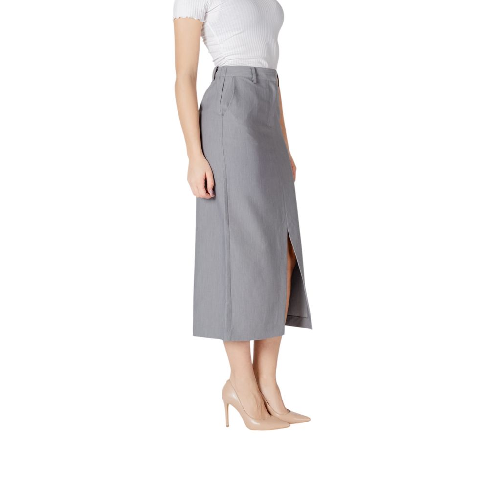 ICHI IHSARLA SK 20121418 Women's Midi Skirt - Gray