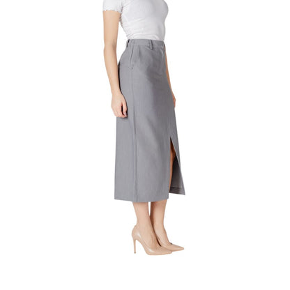 ICHI IHSARLA SK 20121418 Women's Midi Skirt - Gray