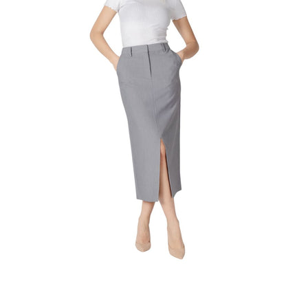 ICHI IHSARLA SK 20121418 Women's Midi Skirt - Gray