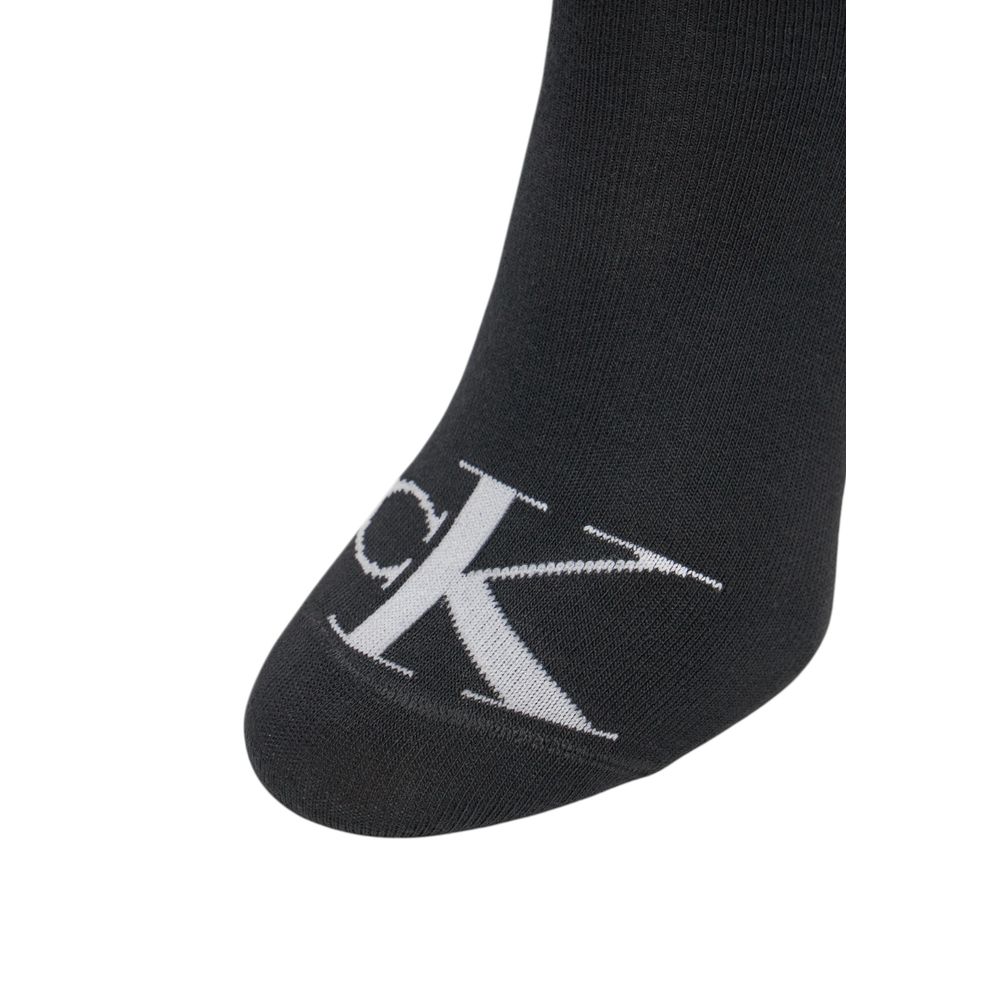 Calvin Klein Jeans Black Cotton Sock 2P MONOGRAM