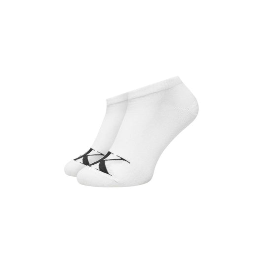 Calvin Klein Jeans White Cotton Sock 2P MONOGRAM