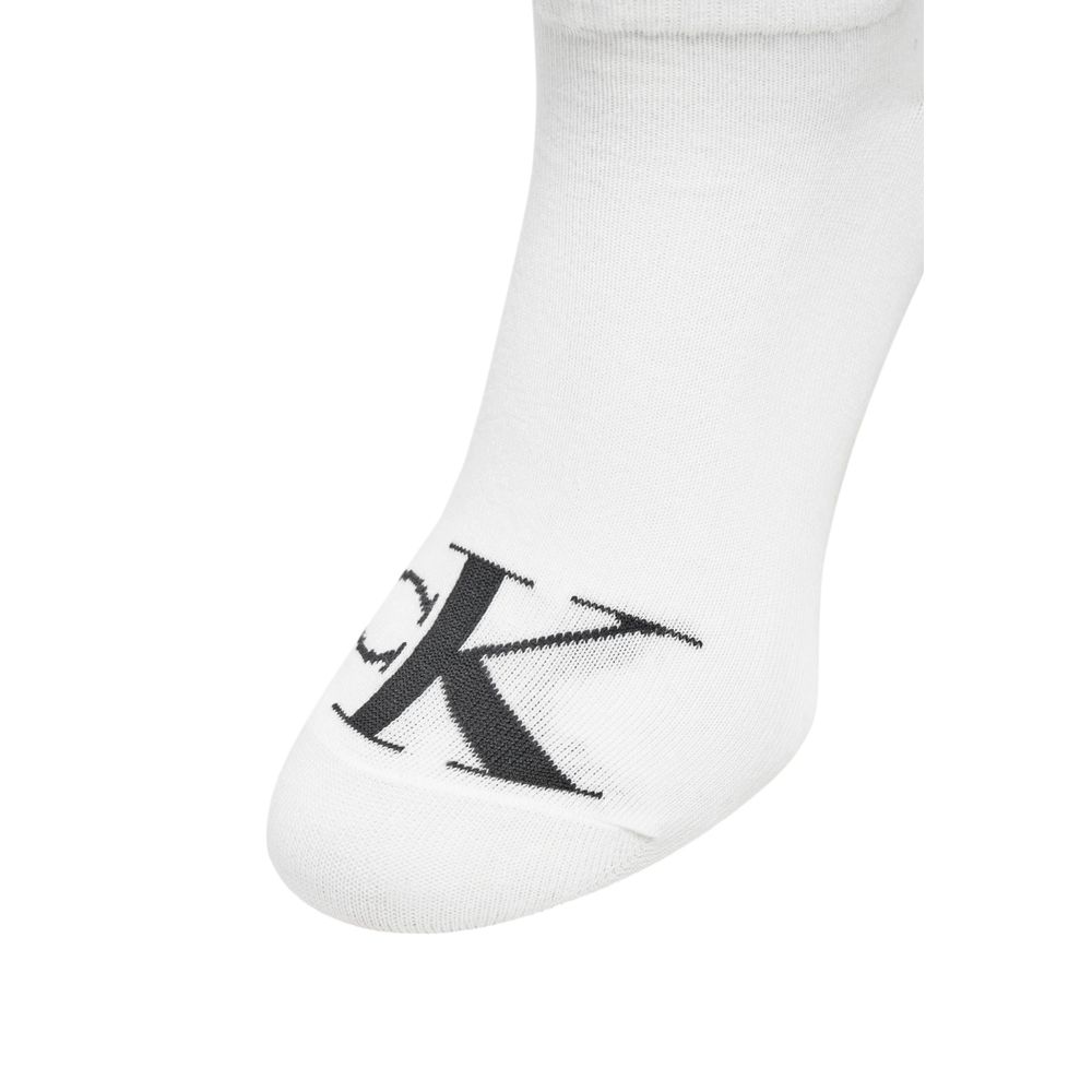Calvin Klein Jeans White Cotton Sock 2P MONOGRAM