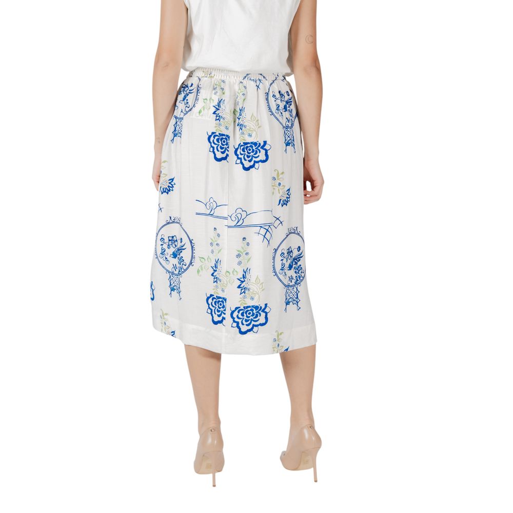 ICHI IHLUCIE SH 20122795 White Viscose Skirt