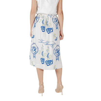 ICHI IHLUCIE SH 20122795 White Viscose Skirt