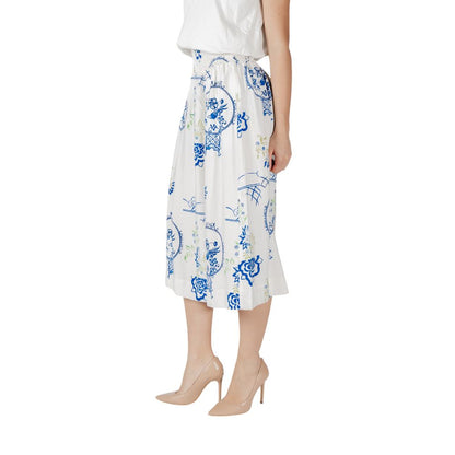 ICHI IHLUCIE SH 20122795 White Viscose Skirt