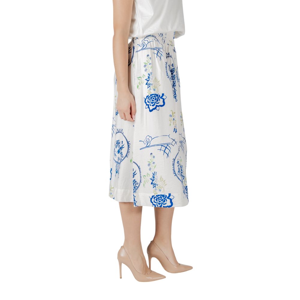 ICHI IHLUCIE SH 20122795 White Viscose Skirt