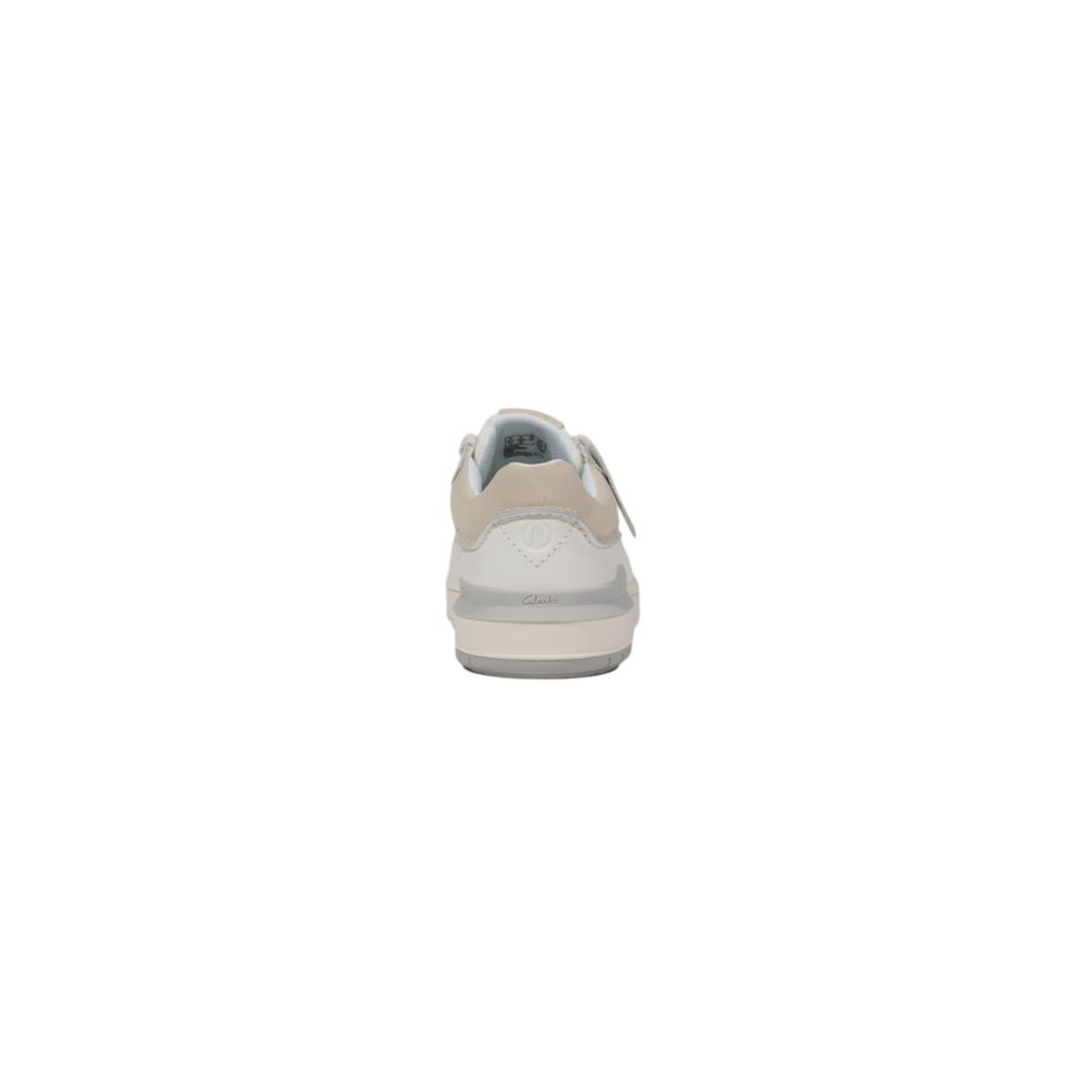 Clarks COURTLITE2 RUN White Leather Sneakers