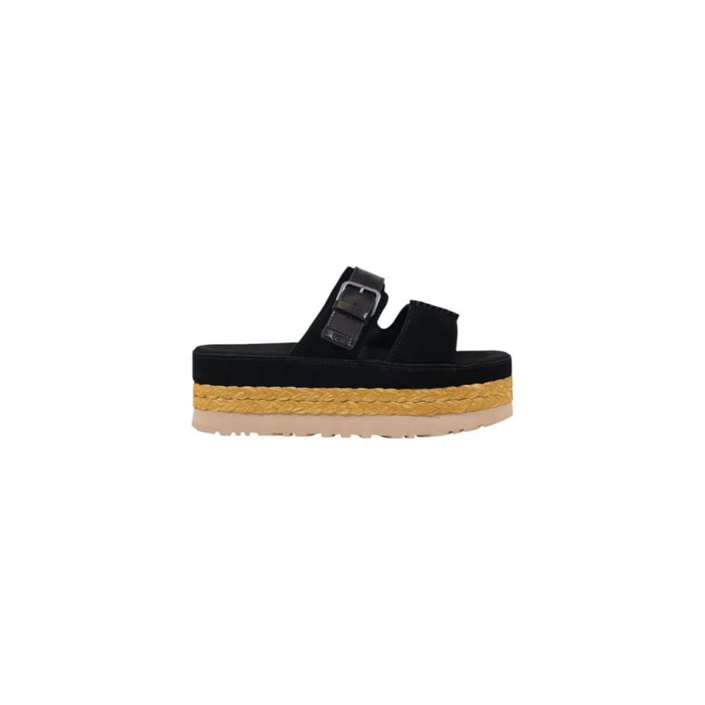 UGG Black Suede Leather Sandal - W AUBREY SLIDE