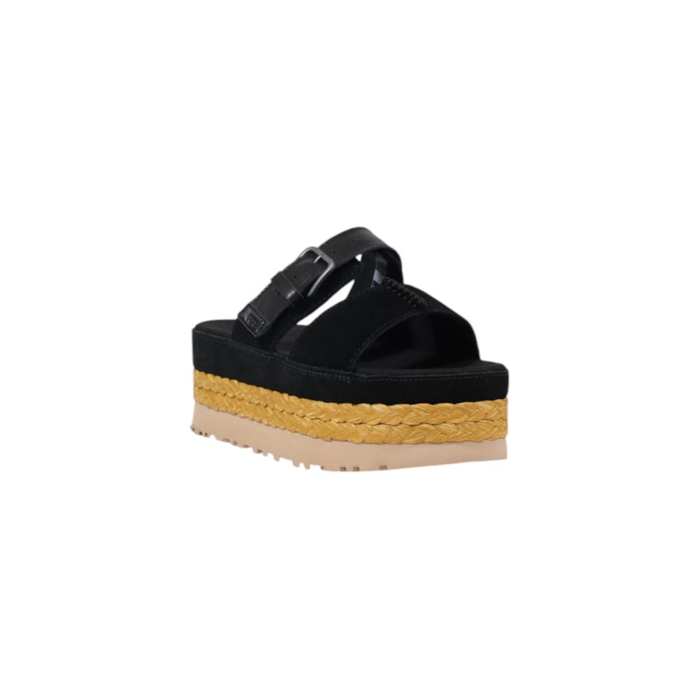 UGG Black Suede Leather Sandal - W AUBREY SLIDE