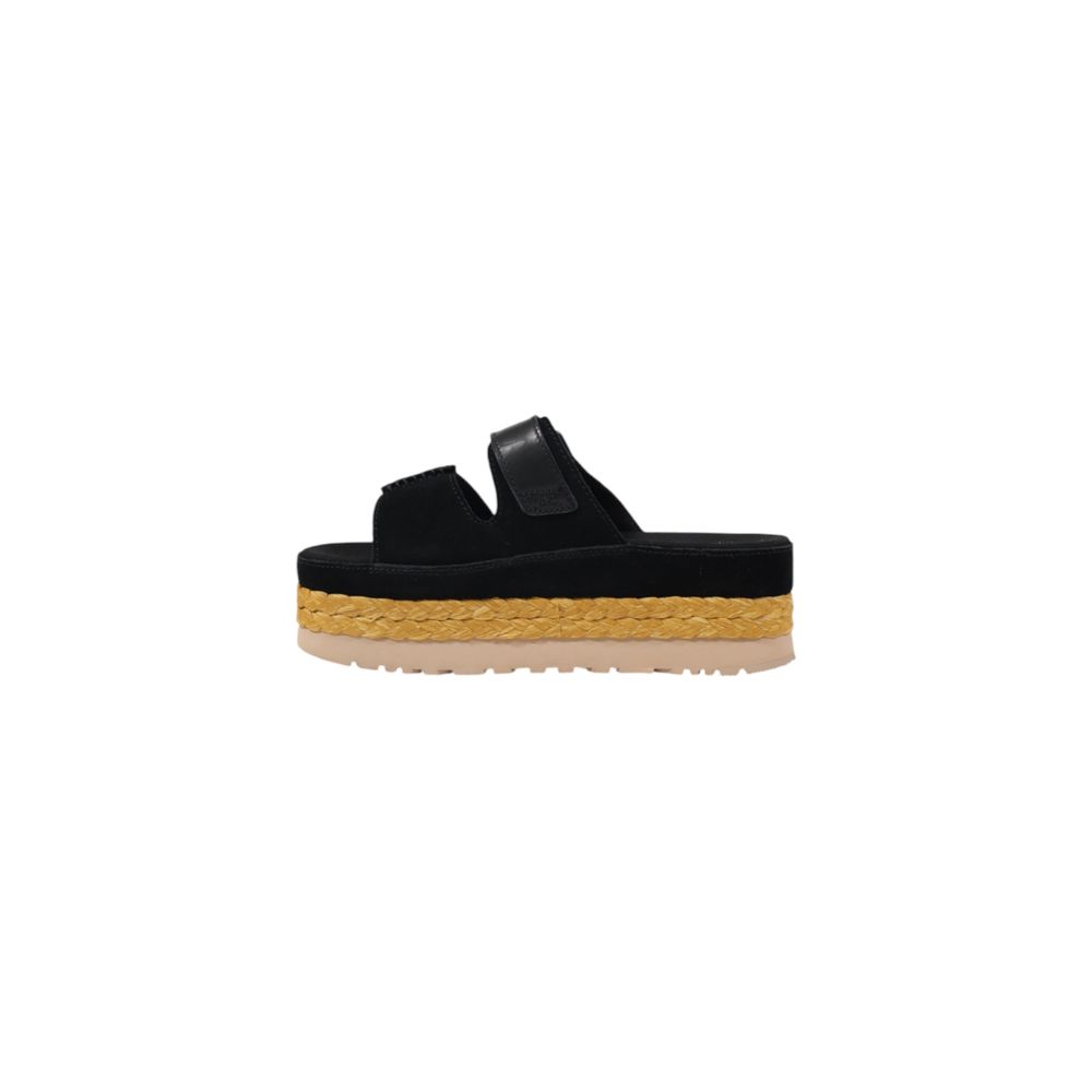 UGG Black Suede Leather Sandal - W AUBREY SLIDE