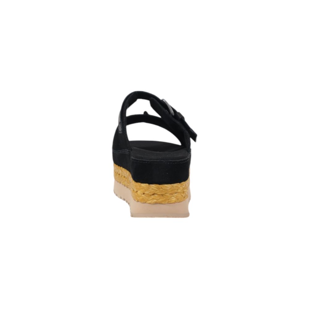 UGG Black Suede Leather Sandal - W AUBREY SLIDE