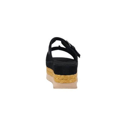 UGG Black Suede Leather Sandal - W AUBREY SLIDE