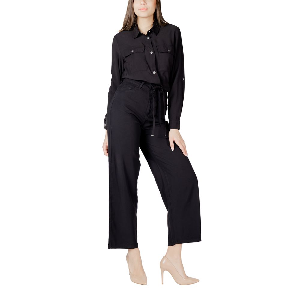 Only ONLARIS LIFE 4/5 FEM CARGO JACKET CC WVN 15310852 Black Viscose Shirt
