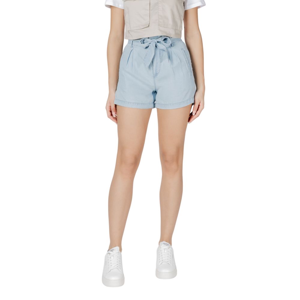 Only Light Blue Lyocell High-Waisted Belted Shorts