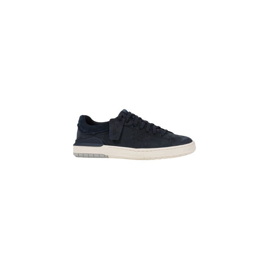 Clarks COURTLITE2 RUN Blue Nubuc Leather Sneakers