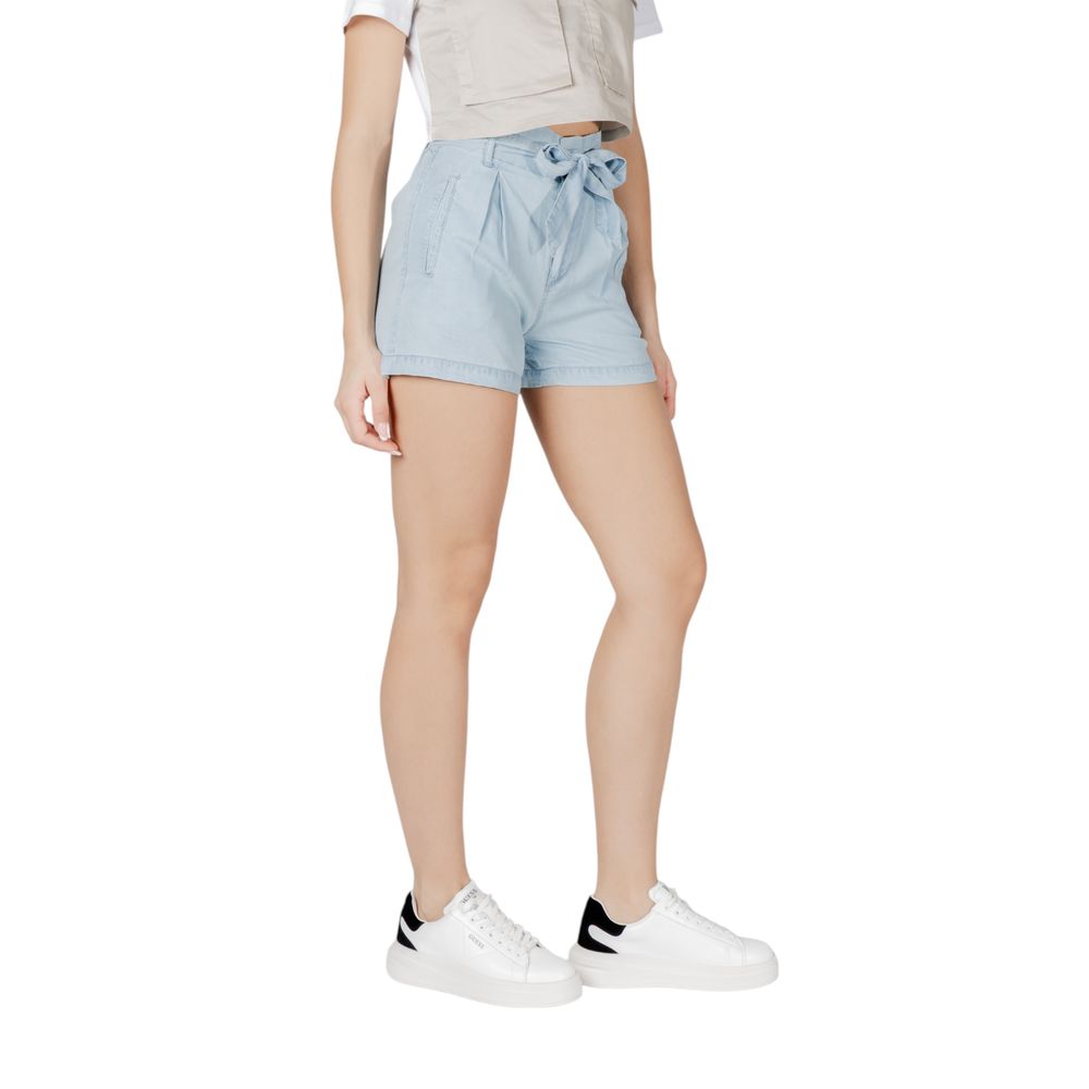 Only Light Blue Lyocell High-Waisted Belted Shorts