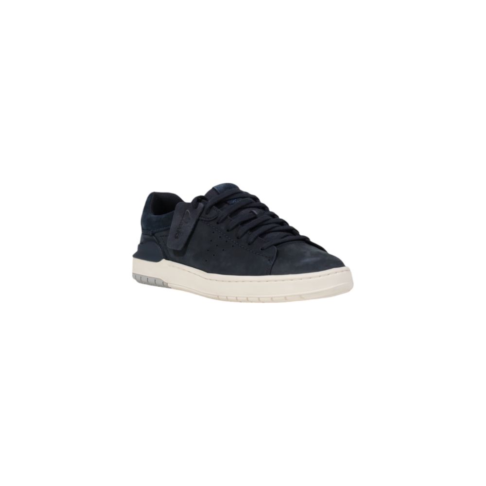 Clarks COURTLITE2 RUN Blue Nubuc Leather Sneakers
