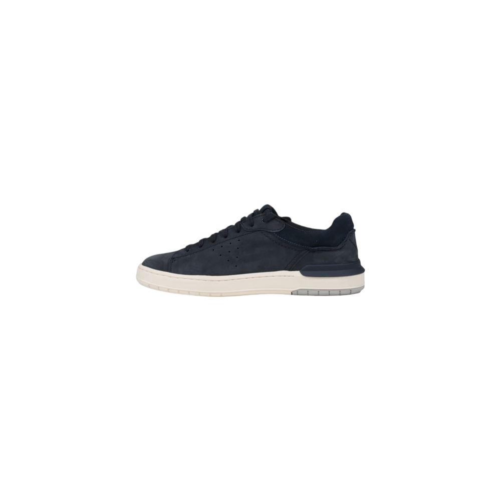 Clarks COURTLITE2 RUN Blue Nubuc Leather Sneakers