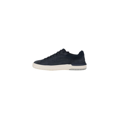 Clarks COURTLITE2 RUN Blue Nubuc Leather Sneakers