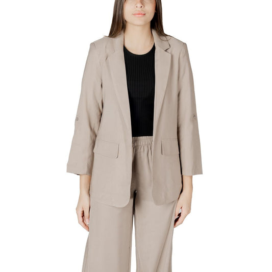 Only ONLARIS LIFE 3/4 LOOSE BLAZER - Beige Viscose