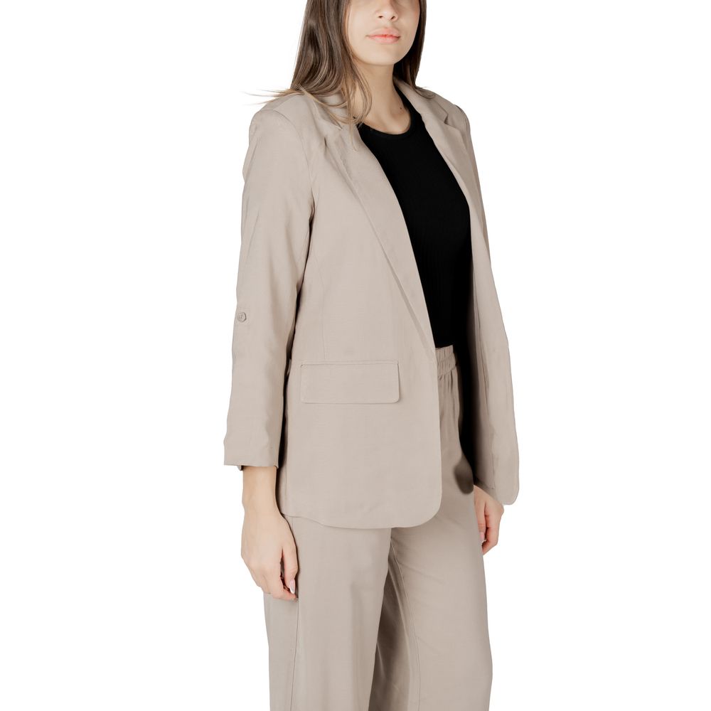 Only ONLARIS LIFE 3/4 LOOSE BLAZER - Beige Viscose