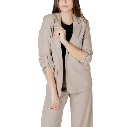 Only ONLARIS LIFE 3/4 LOOSE BLAZER - Beige Viscose