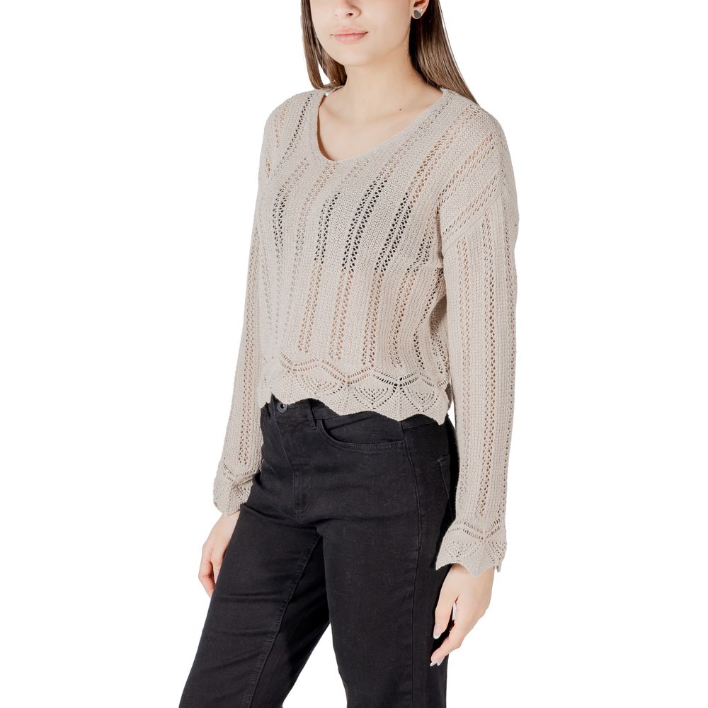 Only Beige Recycled Cotton Sweatshirt