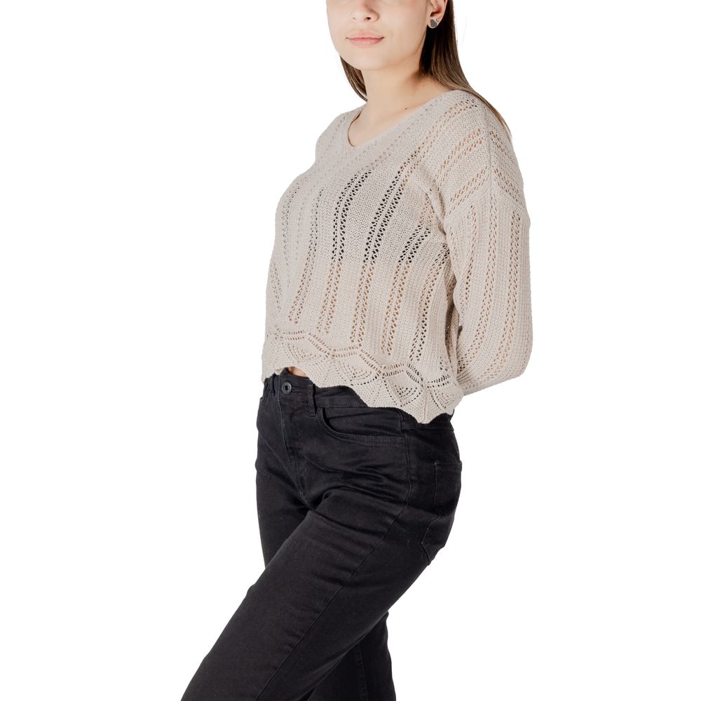 Only Beige Recycled Cotton Sweatshirt