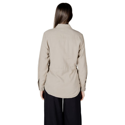 Only ONLARIS LIFE 4/5 FEM CARGO JACKET CC WVN 15310852 - Beige Viscose Shirt
