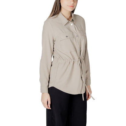Only ONLARIS LIFE 4/5 FEM CARGO JACKET CC WVN 15310852 - Beige Viscose Shirt