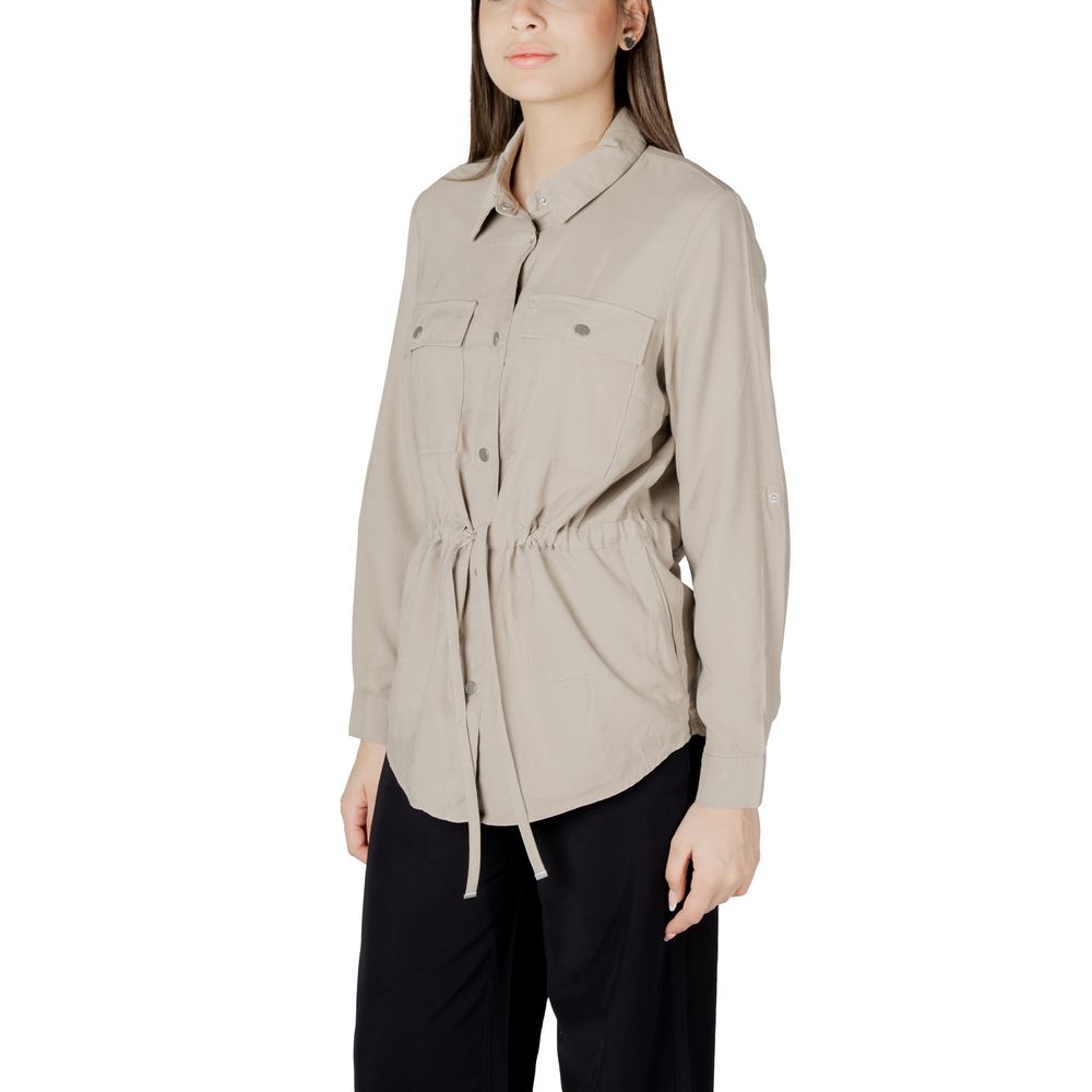 Only ONLARIS LIFE 4/5 FEM CARGO JACKET CC WVN 15310852 - Beige Viscose Shirt