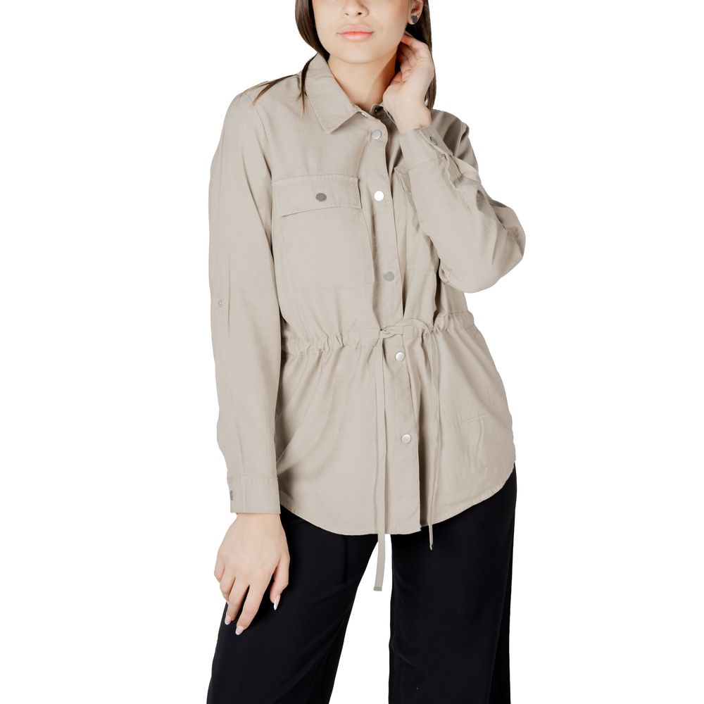 Only ONLARIS LIFE 4/5 FEM CARGO JACKET CC WVN 15310852 - Beige Viscose Shirt