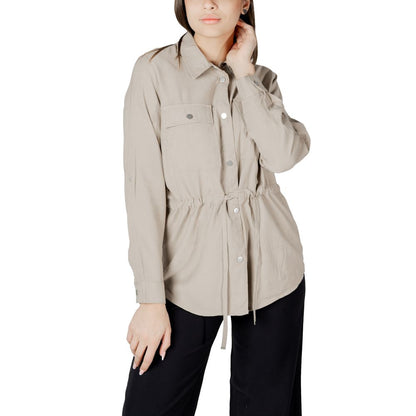 Only ONLARIS LIFE 4/5 FEM CARGO JACKET CC WVN 15310852 - Beige Viscose Shirt