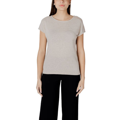 Street One Beige Polyester T-Shirt for Women
