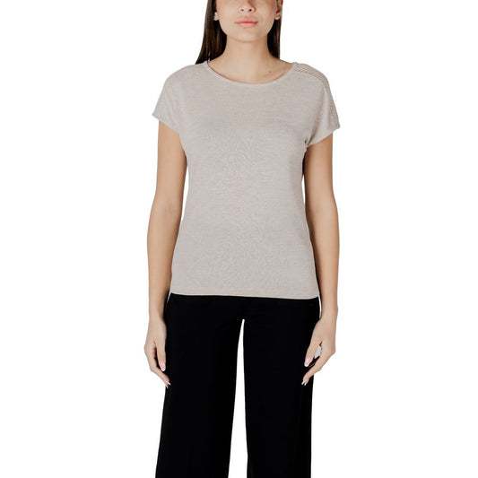 Street One Beige Polyester T-Shirt for Women