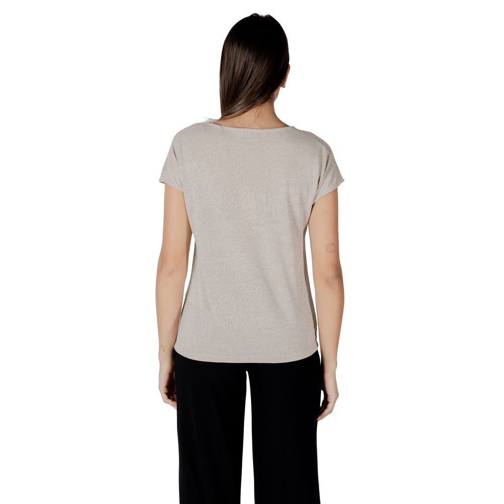 Street One Beige Polyester T-Shirt for Women