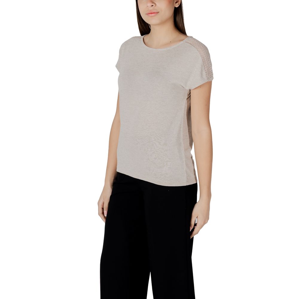 Street One Beige Polyester T-Shirt for Women