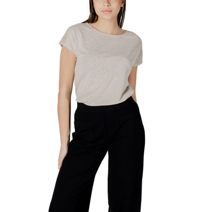 Street One Beige Polyester T-Shirt for Women