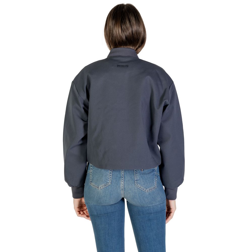 Calvin Klein Jeans Gray Recycled Polyester Bomber Jacket