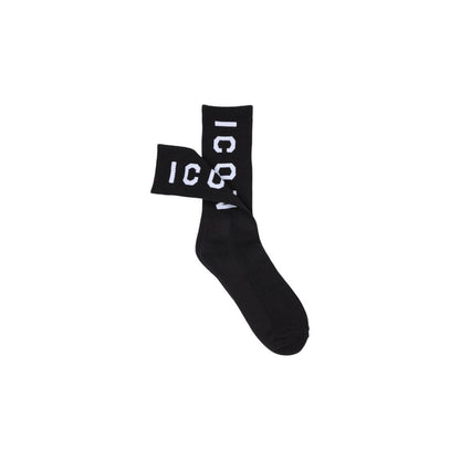 Icon Black Cotton Sock - Stylish Comfort for Every Occasion