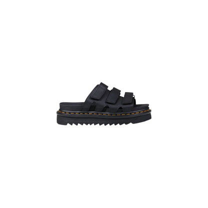 Dr. Martens Raine Slide Black Leather Platform Shoes