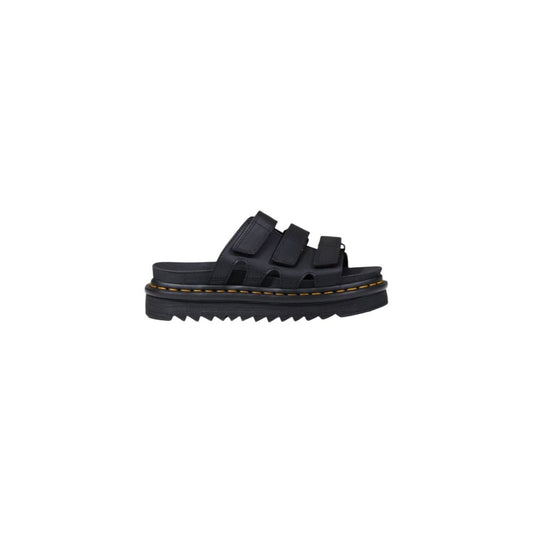 Dr. Martens Raine Slide Black Leather Platform Shoes