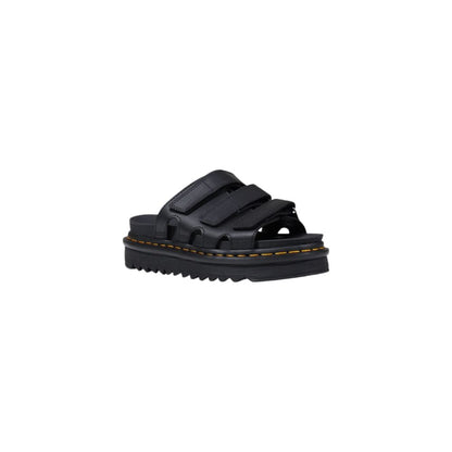 Dr. Martens Raine Slide Black Leather Platform Shoes