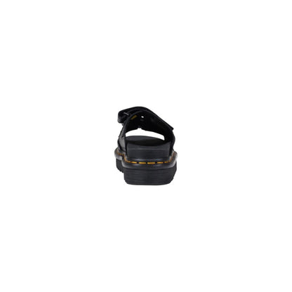 Dr. Martens Raine Slide Black Leather Platform Shoes