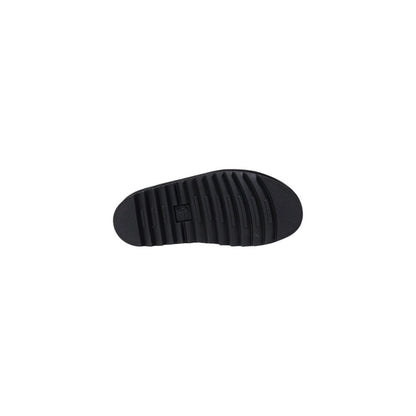 Dr. Martens Raine Slide Black Leather Platform Shoes