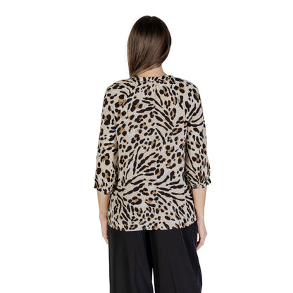 ICHI IHMARRAKECH AOP Beige Viscose Shirt