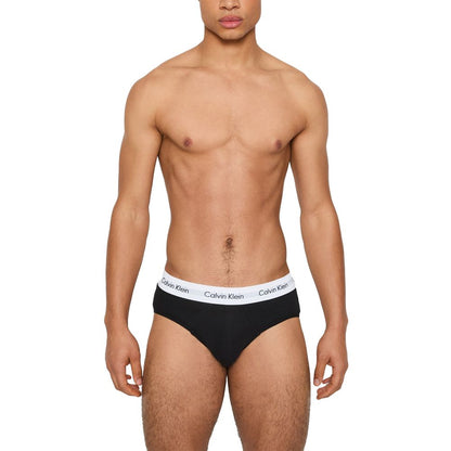 Calvin Klein Underwear Black And White Cotton HIP BRIEF Pack of Three